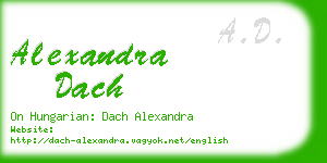 alexandra dach business card